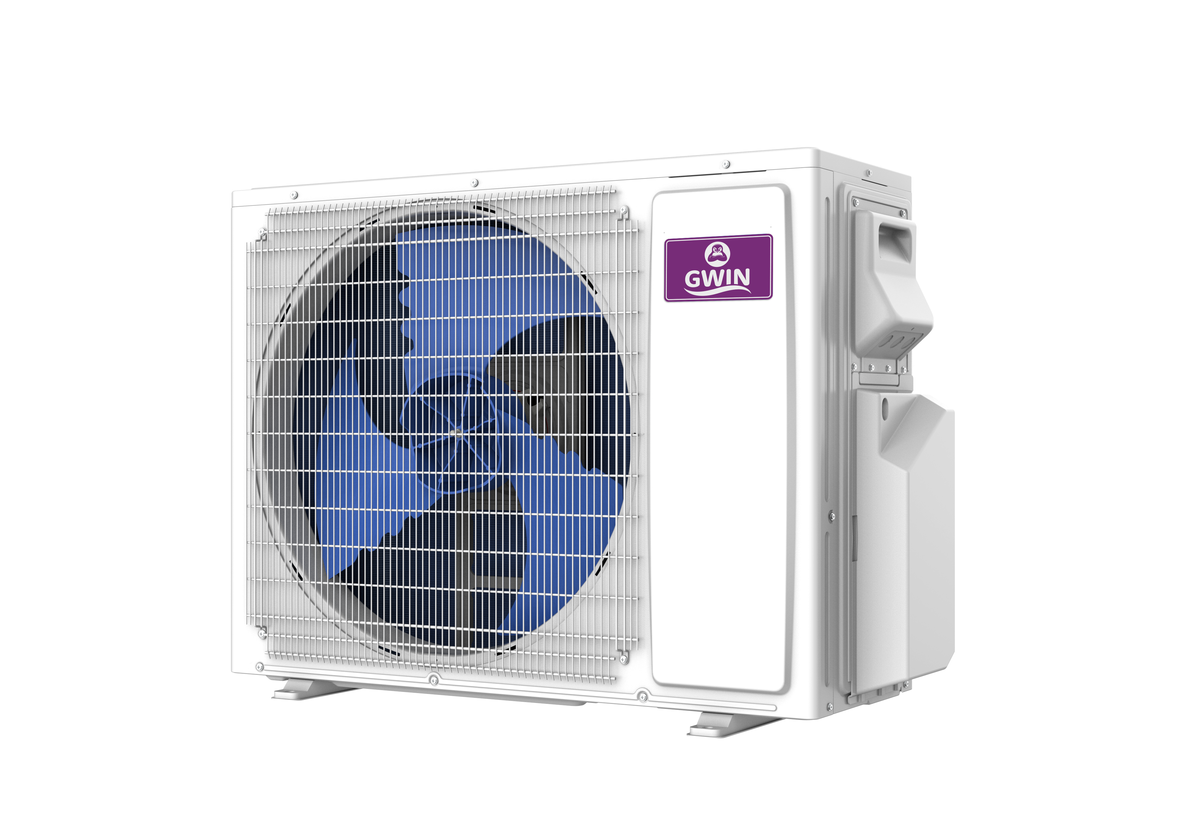 GWIN 14k BTU 22 SEER2 230V Two Zone Ductless Mini Split Complete System condenser only right facing view