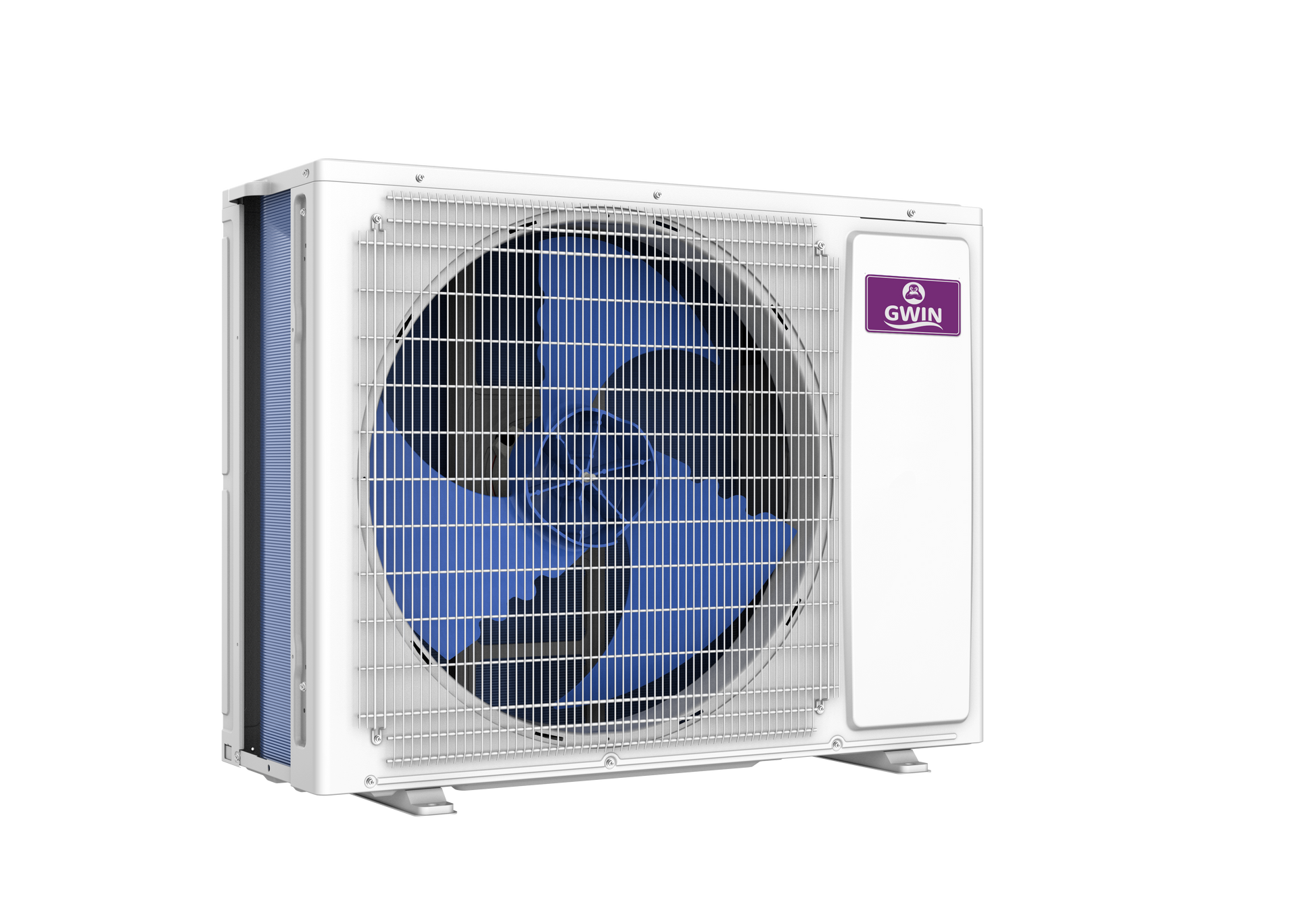 GWIN 23k BTU 22 SEER2 230V Three Zone Ductless Mini Split Complete System condenser only left facing view