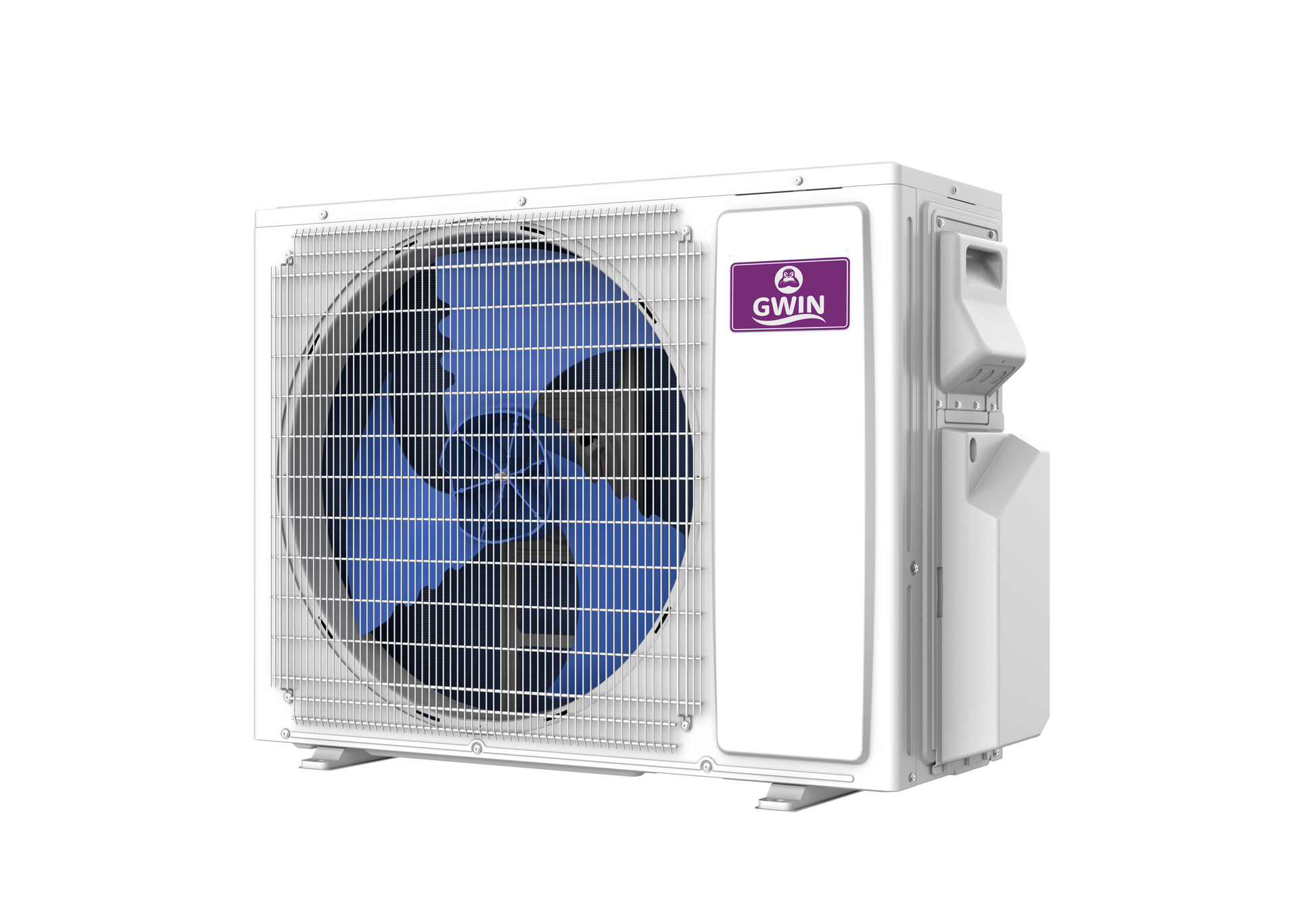 GWIN 24k BTU 22 SEER2 230V Two Zone Ductless Mini Split Complete System condenser only right facing view