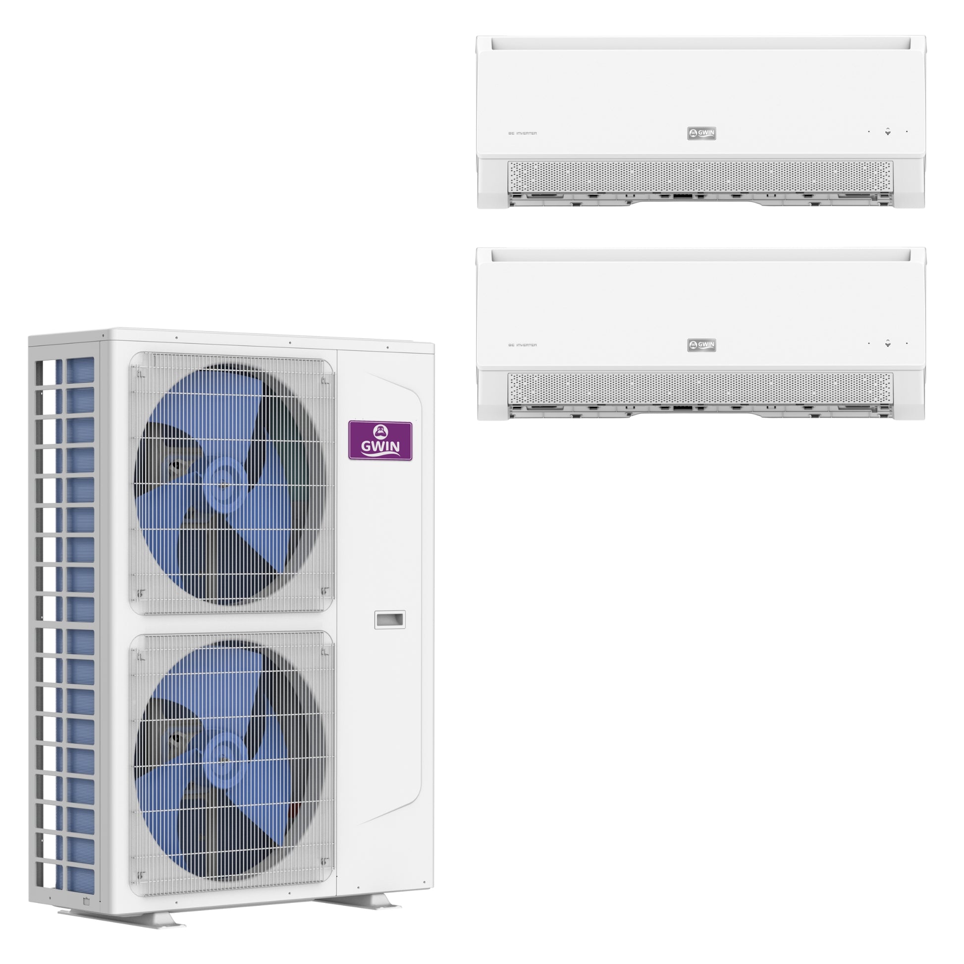 GWIN 30k BTU 22 SEER2 230V Two Zone Ductless Mini Split Complete System
