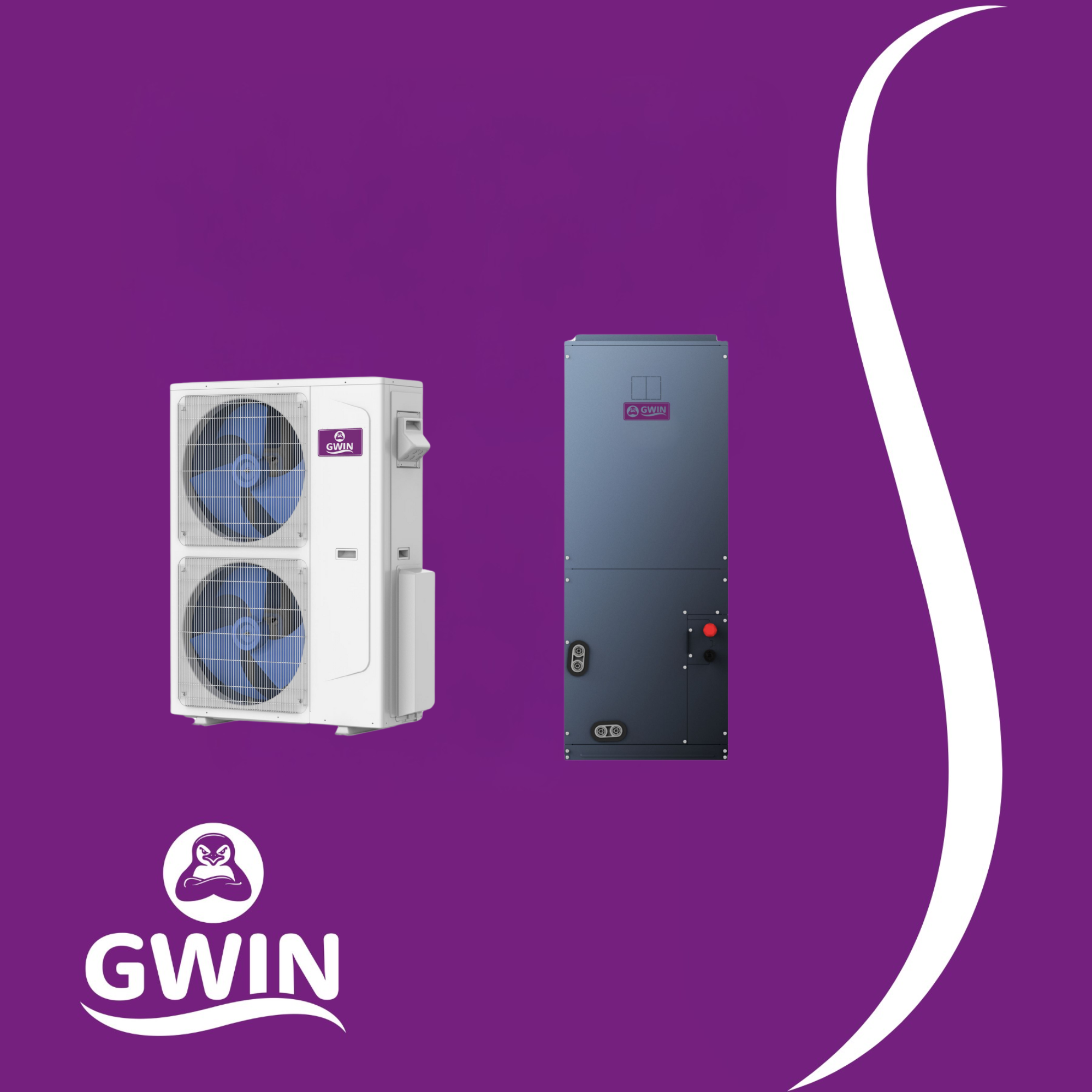 GWIN 4 Ton - 48,000 BTU - 17 SEER2 - Ducted Complete System