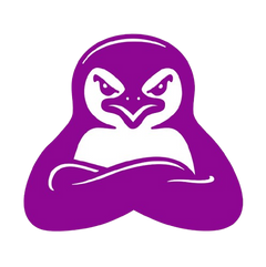 GWIN purple penguin mascot